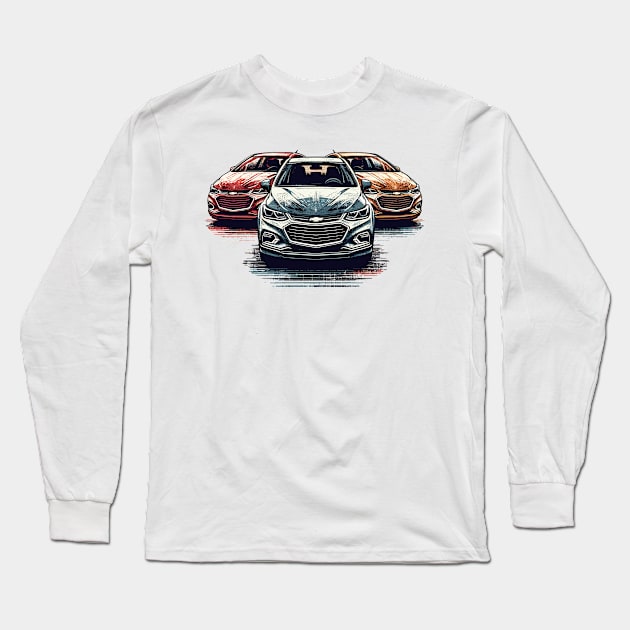 Chevrolet Cruze Long Sleeve T-Shirt by Vehicles-Art